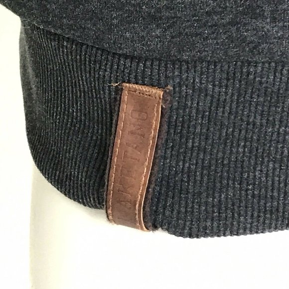 Naketano Women's Hoodie Pullover Brave New Word Gray Gold Sequined Polkadots M - Picture 6 of 11